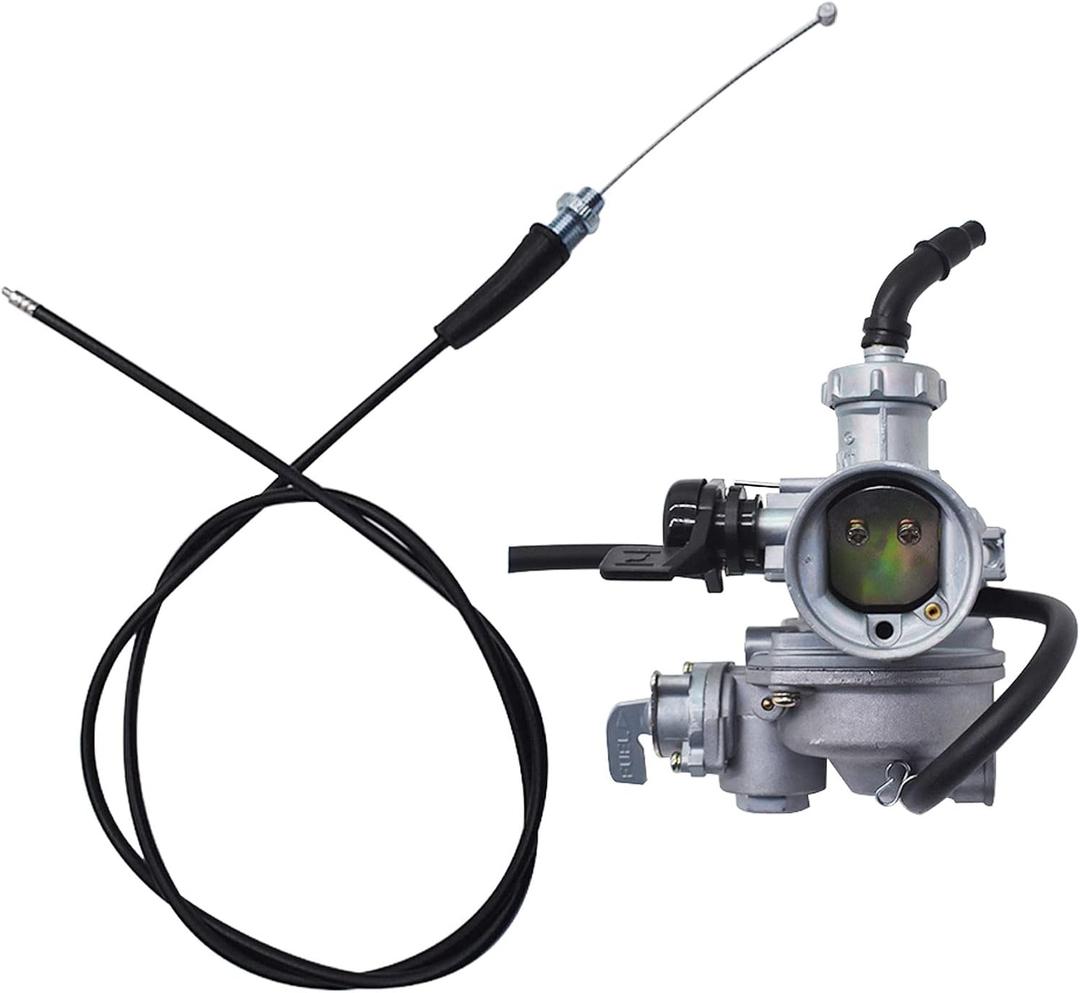 Carburetor Carb with 120cm Throttle Cable Replacement for ATC 70 90 110 125 TRX125 C02220