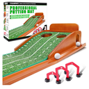 CHAMPKEY Premium Wooden Golf Mat with 3 Putting Gates - Realistic Putting Surface Simulates Green - Improve Accuracy