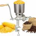 Manual Grain Mill Grinder, 7.5 lb Heavy Duty Cast Iron Hand Crank Corn Grinder, Table Clamp Wheat Flour Maker for Coffee, Nut, Oats and Home Brewing