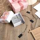 200 Pcs Black Price Tags, Gift Tags with Elastic String 1 x 0.5 Inch Jewelry Price Tag Writable Gift Tag Black Paper Hang Labels for Christmas Gifts Clothes Crafts Display Stocking Stuffers