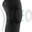 TYNOR Knee Cap Support with Patella Pad & Side Stabilizers, Knee Brace for Women & Men, Knee Compression Sleeve for Knees Pain, Meniscus Tear, ACL, Joint Pain, Runner, Workout - XL (Black & White)