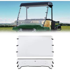 HECASA Front Vented Windshield Compatible with 2005-2020 John Deere Gator TS/TX/TE Scratch Resistant Full Clear Windscreen