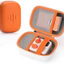 Case for Yoto Mini (2024 Edition) Kids Player, Hold Up to 30 Cards Shockproof Protective Travel Storage Bag with Handle, for Girls Boys-Vitality Orange