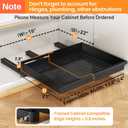 Pull out Cabinet Organizer, 1-Pack Expandable(13.6"-24") Silde out Drawers with Raising Pad for Framed Cabinets, Adjustable Full-Extension Adhesive Roll out Shelves for Kitchen Pantry Home Pot and Pan