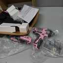 Pink Household Power Tool Combo for Women(3-Tool), 12V Lightweight Cordless Drill with Battery x2, Impact Driver and Rotary Tool Kit-Home Tool Kit for DIY, Home Improvement