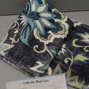 Lahome Floral Entryway Rug - 2x3 Small Throw Kitchen Rugs Non-Slip Washable Bedroom Rugs Blue Paisley Print Bathroom Mat Accent Distressed Doormat Floor Carpet for Laundry Room Living Room Office