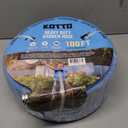 Kotto Heavy Duty 100ft Garden Hose, 5/8" All-Weather Water Hose with Crush-Resistant Brass Fittings, 600 PSI Burst Proof, Kink & Leak Resistant, Blue