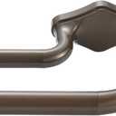 Dark Bronze Double Curtain Rods For Windows 48-88 Inch,Heavy Duty Double Curtain Rod with Aluminum Finials and Bracket,Adjustable Double Window Rods For Blackout Or Room Darkening Panels