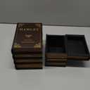 2 Pack Decorative Book Boxes Wooden Antique Book Decorations Vintage Book Storage Box (Style B)