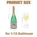 Miniature Champagne Wine Glass and Bottle for 1:12 Dollhouse Decor, Cake Topper Ornament, Mini Alcohol Liquor Beer Small Can Cocktail Simulation Accessories for Adult (20)