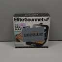 Elite Gourmet ESM2207XSS Sandwich Panini Maker Grilled Cheese, Machine Tuna Melt Omelets Non-stick Cooking Surface, 2 Slice, 750 Watts, Stainless Steel