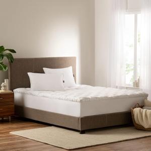 Serta Down Illusion Hypoallergenic Pillowtop Mattress Topper, Queen
