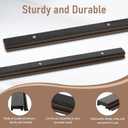 3' Adjustable Sill Cap for Therma-Tru Door,Sill Cap Threshold Replacement,Durable, Rot-Resistant, Wood-Grained Texture (Black Wood Composite),SCA4HU30SCA3MU30