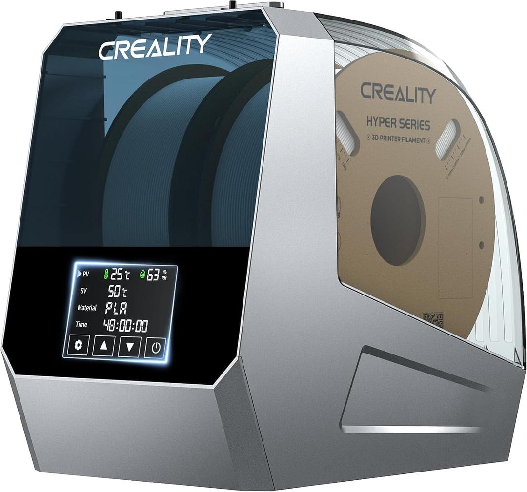 Official Creality Space Pi Filament Dryer Plus, 2 Spool 3D Printer Filament Storage Box, 360 Fast Heating Dry Box with LCD Screen, One-Key Drying for PLA PETG ABS TPU PC PP ASA PET PETG-CF