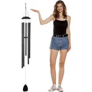 Extra Long 65" Wind Chimes for Indoor and Outdoor, Deep Bass Tone and Professional Tuned Aluminum Wind Chimes for Patio Garden Memorial, Sympathy Gift for Loss of Loved One, Housewarming Gift