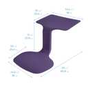 ECR4Kids The Surf Portable Lap Desk, Flexible Seating, Eggplant