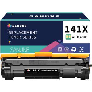 141X Toner Cartridge High Yield (with Chip) Replacement for HP 141A 141X W1410A W1410X Black Toner Cartridges for HP M139w M110w M140w Printer Ink (1-Pack, 2000 Pages)