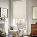 ChrisDowa Cordless Free-Stop 100% Blackout Blinds for Windows, Roller Windows Shades with Thermal Insulated, UV Protection Fabric for Living Room, Office and Home. Easy to Install.Beige,40" W X 72" H (40"W x 72"H, Beige)