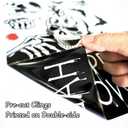 3 x Halloween Window Stickers, 8 Sheets Halloween Skeleton Window Clings Decals for Party Decorations, Scary Hallowmas Stickers Glass Window Home Decor for Indoor Outdoor Party Supplies