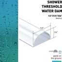 Shower Dam, 2 PCS 1/2" X 1/4" (WxH) Shower Threshold Water Dam,36In Clear Acrylic Shower Bottom Seal Stop Shower Leaks and Create a Water Barrier