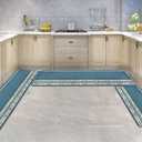 OctBird Washable Kitchen Mats, Kitchen Rugs and Runners Set of 3, Non-Slip Kitchen Runner Carpet, Non-Skid Standing Floor Mat for Hallway, Laundry, Bathroom, in Front of Sink,20x32in+20x47in+20x59in