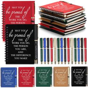 Honoson 30 Sets Valentines Coworker Gifts May You Be Proud of The Work Notebooks with Ballpoint Pen Bulk Valentines Thank You Gifts for Team Employee Vet Tech Teachers