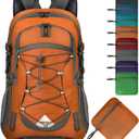 IGOLUMON Hiking Backpack 40L Packable Lightweight Camping Backpack Men Women Waterproof Hiking Daypack Outdoor Travel Daypack (Orange)
