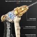 RAINPOINT Garden Hose Nozzle, Upgraded Heavy Duty Metal Spray Nozzle, High Pressure Water Nozzle with Adjustable Spray Patterns for Watering Plants, Car Washing, and Pet Showering