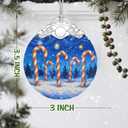 Starry Night Stained Glass Ornament, Christmas Ornaments  Christmas Tree Ornament, Holiday Decor, Xmas Stocking Stuffers, Gift Idea, Gifts for Art Lover, Coworker, Friend, and Family - Candy Canes