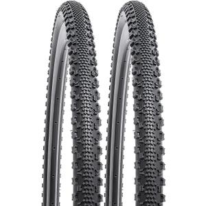 YUNSCM 2-PCS 700C Bike Tires 700x38C 40-622 Compatible Gravel Bike Tires 700x36C 700 x 38C 700x40C Bicycle Tires (Y-1005)