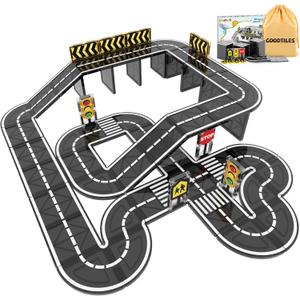 Magnetic Tiles Road Expansion Set, STEM Magnetic Building Blocks for Kids Ages 3-5 4-8 5-7, Preschool Learning Sensory Kids Toys for Toddler Birthday