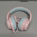 iClever Kids Headphones for School/Travel with Safe Volume 85dBA, HS19S Stereo Sound Over-Ear Girls Boys Headphones for Kids, Foldable 3.5mm Wired Headphone for iPad/Computer (A Pink Star)