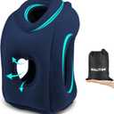 Maliton Inflatable Travel Pillow for Airplane Comfortable Sleeping to Relieve Neck and Shoulder Pain, Support Head Inflatable Pillow for Long Flights, Used for Airplanes, Cars, Trains, Office(Blue)