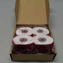 Preboun 4 Rolls Christmas Velvet Ribbon for Gift Wrapping 24 Yards Total Frayed Edge Velvet Silk Ribbon for Christmas Wedding Baby Shower DIY Crafts Decor(Burgundy,1.5 Inch)