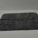 OLANLY Bathroom Rugs 30x20, Extra Soft Absorbent Chenille Bath Rugs, Rubber Backing Quick Dry, Machine Washable Bath Mats for Bathroom Floor, Tub and Shower, Home Decor Accessories, Grey