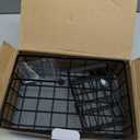 Large Family-Sized Sponge Holder for Kitchen Sink with Brush Holder - Drain-Free Non-Slip Base, 2.6mm Stainless Steel with Black Rust-Resistant Coating-10.24"L x 6.5"W x 5.83"H Sink Organizer