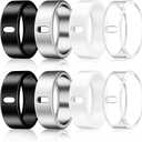 Vigamen 8 Pack Cover Compatible with Oura Ring Gen 4/Oura Ring Gen 3 Horizon/Heritage,Charging Derectly,Matte Texture Wear-Resistant Anti-Scratch TPU Protector for Oura Rings Women MenC,Size 8 (Silver*2+Clear*2+Black*2+White*2)