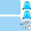 2 Pack Dog Cooling Mat and Blanket Washable Cooling Pads Pet Throw Blanket Sleeping Kennel Mat with Storage Bag for Summer Indoor Outdoor Hot Weather Cat Dog Puppies