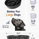Slow Feeder Dog Bowl - Ceramic 3 Cup Puzzle Maze for Medium & Large Breeds, Puppies & Fast Eaters, Pet Food Dish Black