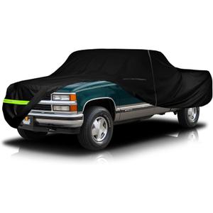 Waterproof Car Cover Compatible with Chevrolet C/K 1500/2500/3500 1988-1999, 2 Door Extended Cab Long Bed, 300D All Weather Car Covers with Zipper Door for Snow Rain Protection
