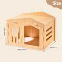 Spacious Rabbit Hideout Wooden Bunny House, Sturdy & Moldy-Proof Bunny Castle, Guinea Pig Hideout Cage Accessories for Rabbit Guinea Pig Chinchilla
