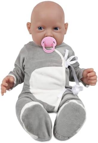 Vollence 23 inch Full Body Silicone Baby Dolls with Magnetic Mouth, Not Vinyl Dolls, Realistic Newborn Silicone Baby Dolls Gifts for Kids,Birthday Gifts Stress Relief for Adults - Boy