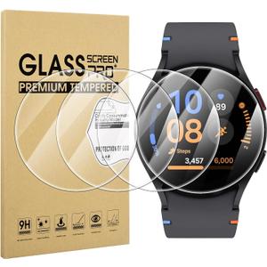 Suoman 4-Pack for Samsung Galaxy Watch FE 40mm Tempered Glass Screen Protector,[Anti-Scratch] 9H Hardness protective film