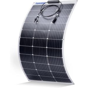 100W 12V Flexible Solar Panel 9BB Monocrystalline Cell 12 Volt Semi-Flexible for Marine RV Trailer Boat Cabin Van Car Uneven Surfaces 12V Battery Charge