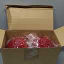 Civaner 4 Pcs 6 Inch Large Velvet Christmas Ball Ornaments Vintage Christmas Plastic Ball Ornaments Flocked Xmas Tree Hanging Decoration for Xmas Party Decor(Burgundy)