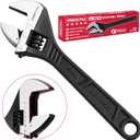 SEDY 6-Inch Adjustable Wrench, Black Oxide Finish Wide Jaw Spanner with Inch/Metric Scale, Premium Drop Forged Steel for Automotive Plumbing and Household Repairs