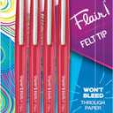 Paper Mate Flair Felt Tip Pens Medium Point (0.7mm) Red 4 count