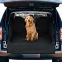 Frontpet Cargo Cover for Dogs, Water Resistant Pet Cargo Liner Dog Seat Cover Mat for SUVs Sedans Vans with Bumper Flap Protector, Non-Slip, Backseat Cover, Trunk Liner Universal Fit (Large/Black)