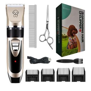 Dog Clippers Cordless Razors for Dogs Dog Hair Trimmers Pet Grooming Trimmers Electric cat Scissors for All Pets (Gold)
