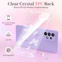 2 x Clear Case Compatible with Samsung Galaxy A53 5G, Cute Butterfly Print Protective Cover for Girls Women, Slim Soft TPU Four Corners Shockproof Case for Samsung A53 - White Butterfly